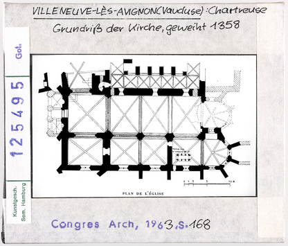 Vorschaubild Villeneuve-les-Avignon: Grand Chartreuse, Grundriss der Kirche 